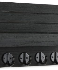 Alternative view of Lwenki Key Holder for Wall. Decorative Key and Mail Holder with Shelf Has Large Hooks for Bags. Coats. Umbrella – Paulownia Wood Key Hanger with Mounting Hardware (9.8W x 6.7H x 4.2D)