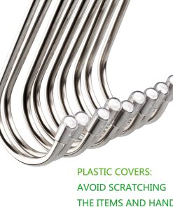 Alternative view of 20 Pack 3.4 S Shaped Hooks Stainless Steel Metal Hangers Hanging Hooks for Kitchen. Work Shop. Bathroom. Garden
